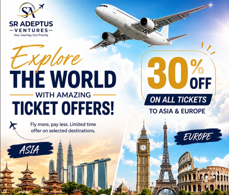 30% off all flights — local and international